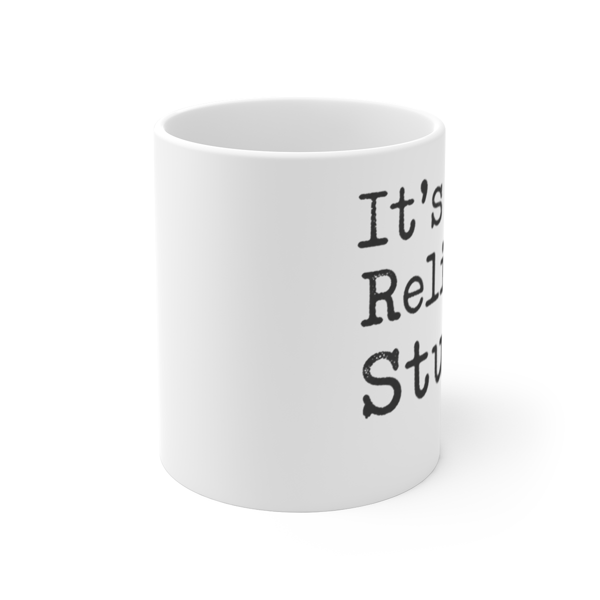 Bill Maher "Religion, Stupid!" Mug - alternate angle 1, merchandise